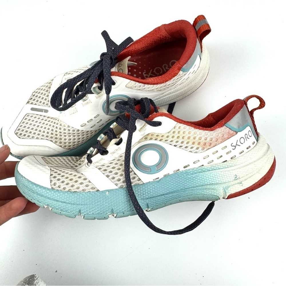 Skora Pulse Running Shoes Women’s Sz 6.5 White Blue Mesh Lace Up Sneakers Casual - Picture 7 of 7
